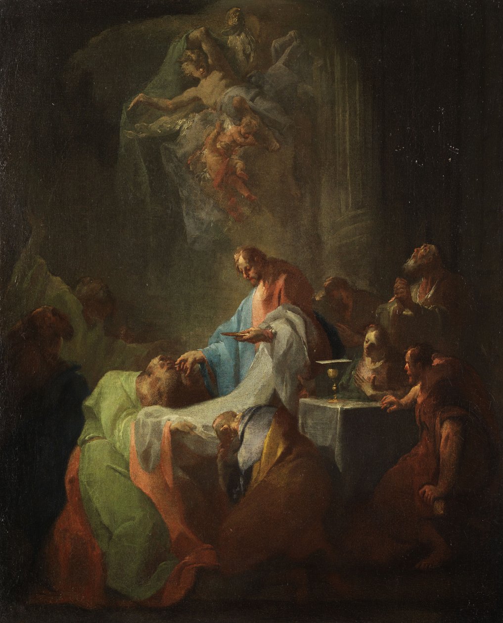 Němčina: Ježíš rozdává svým učedníkům přijímání od Attributed to Franz Sigrist