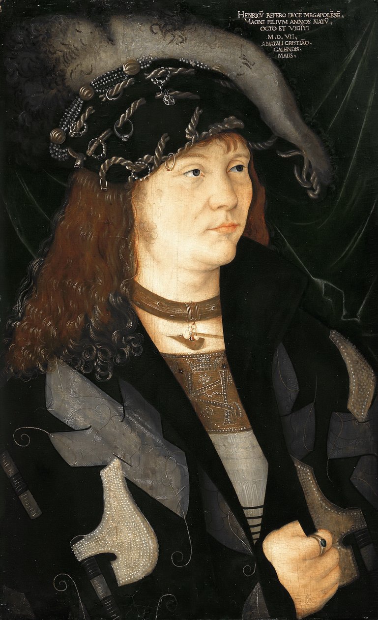 Německy: Heinrich V. Portrét Jindřicha V. Meklenburského od attributed to Jacopo de