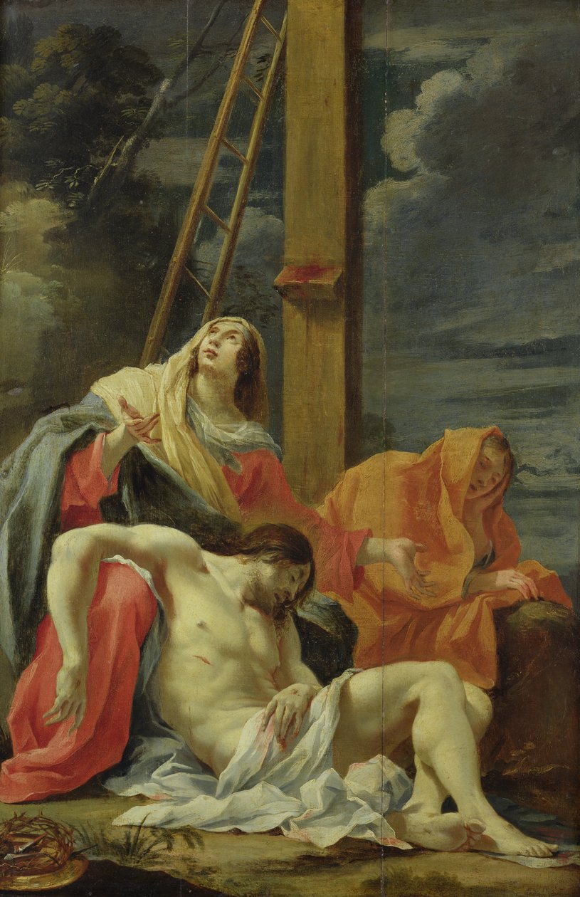 Oplakávání Krista od Aubin Vouet