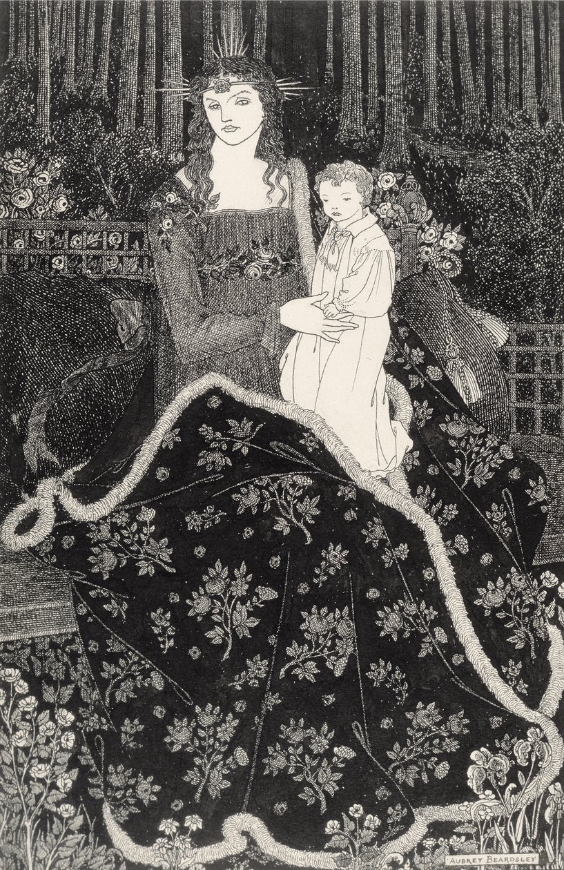 Velké vánoční přání, 1895 (řádkový tisk) od Aubrey Beardsley