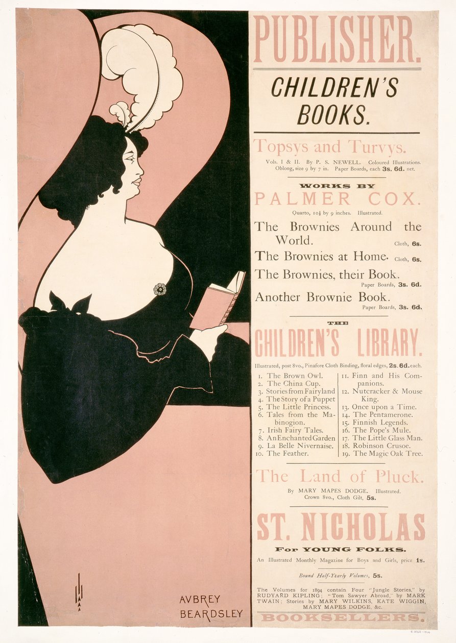 Reklama na dětské knihy, 1894 od Aubrey Beardsley