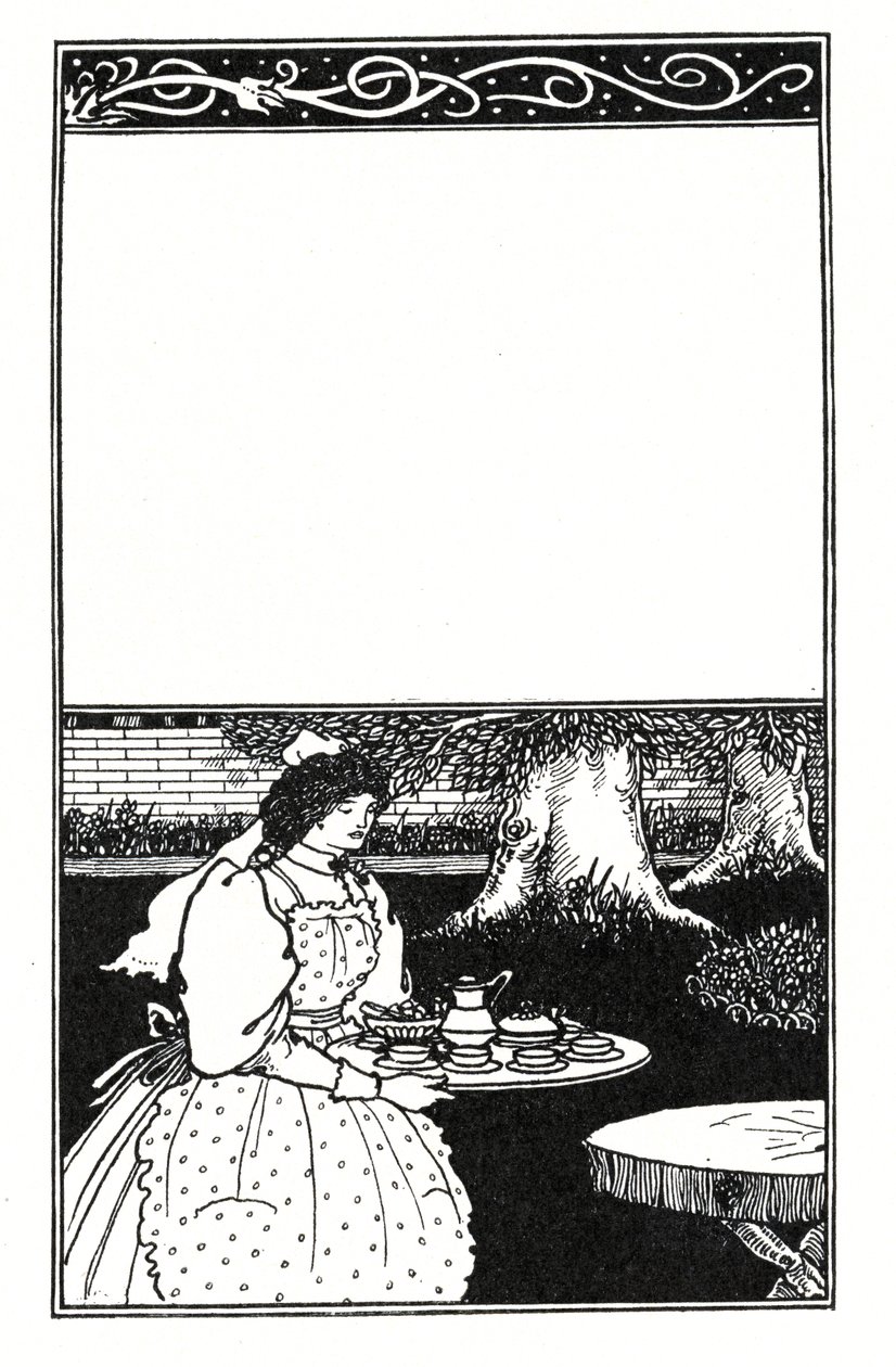Návrh obálky knihy "The British Barbarians" od Granta Allena od Aubrey Beardsley
