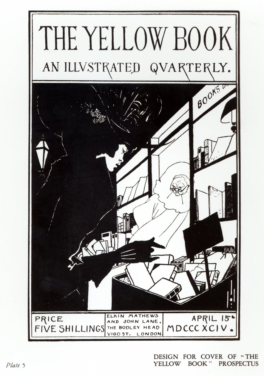Přední strana prospektu "Žluté knihy", 1894 od Aubrey Beardsley