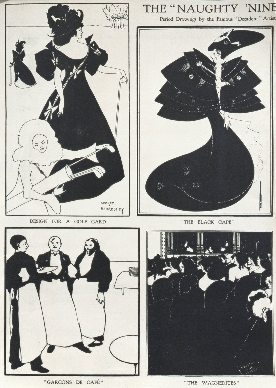 Neposlušná devadesátá léta, dobové kresby slavného dekadentního umělce od Aubrey Beardsley