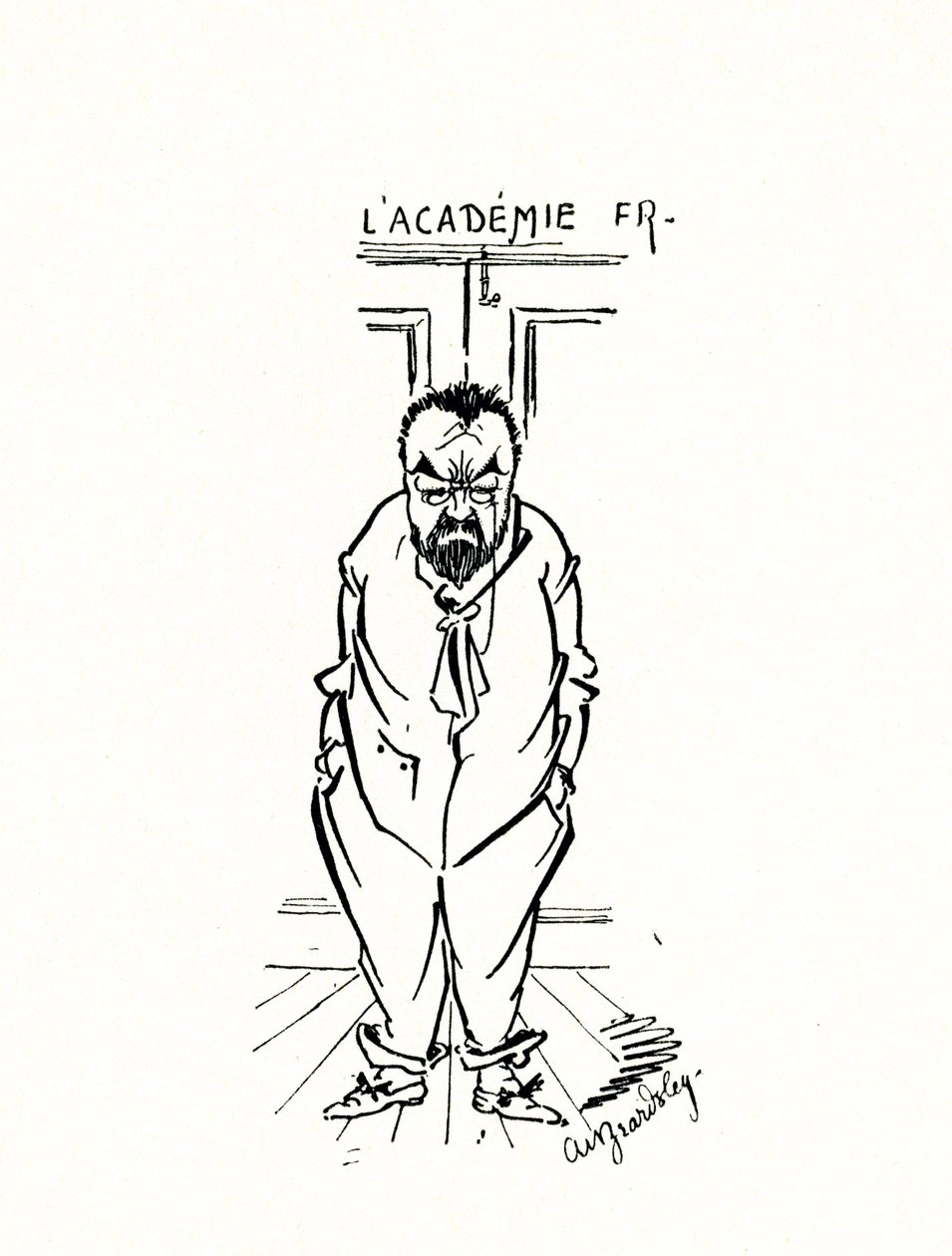 Vyloučení Emile Zola z Academie Francaise, 1893 od Aubrey Beardsley