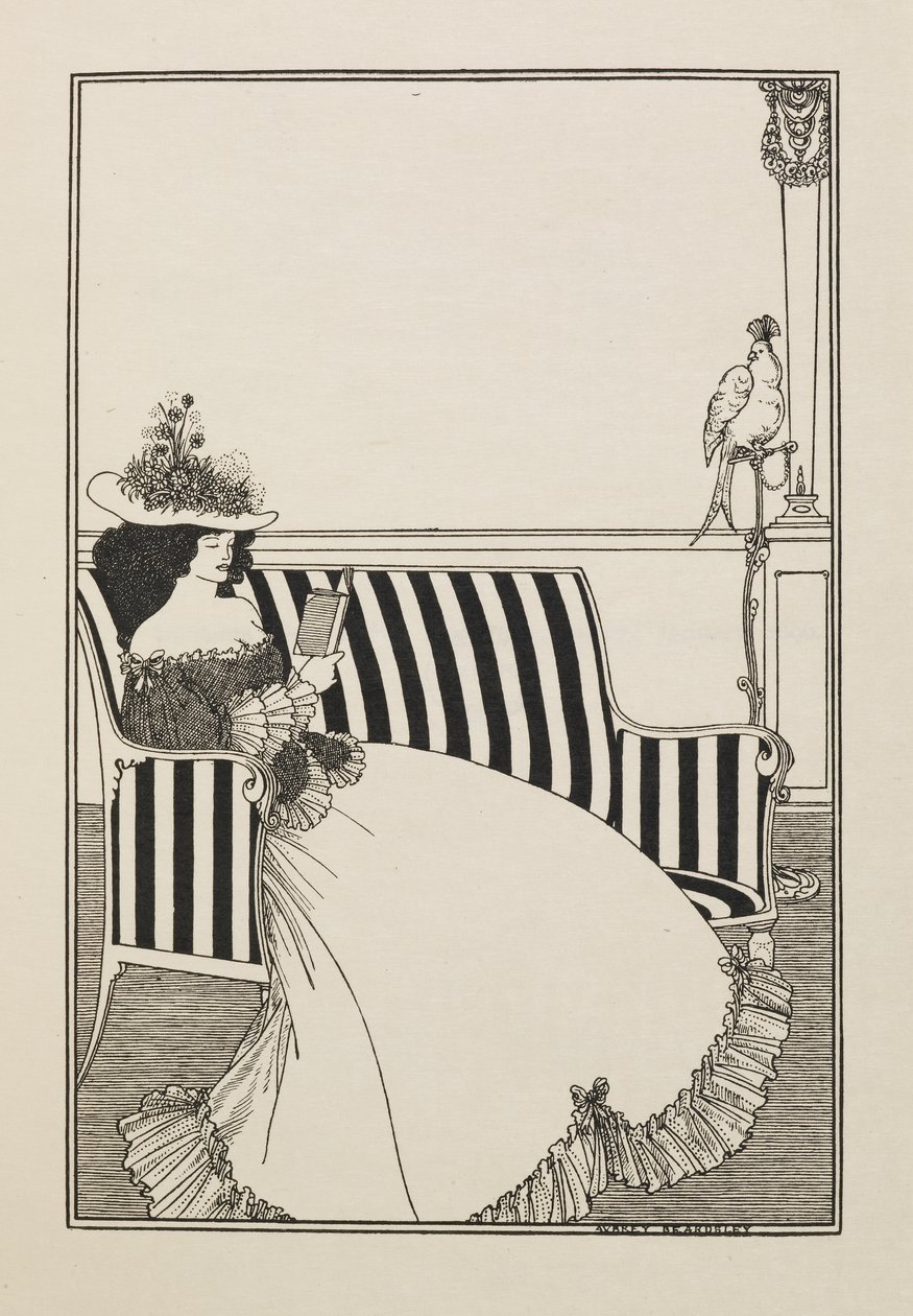 Obálka katalogu z Druhé knihy padesáti kreseb od Aubrey Beardsley