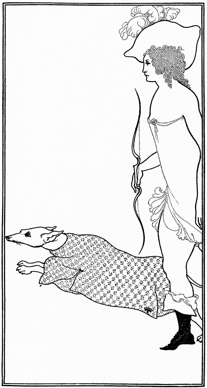 Atalanta v Calydonu se psem, 1896 od Aubrey Beardsley