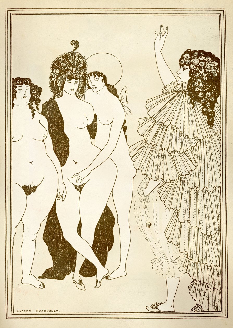 Aubrey BEARDSLEY (1872-1898) ilustrace pro „Lysistrata“ (411 př.nl) od Aristophana od Aubrey Beardsley