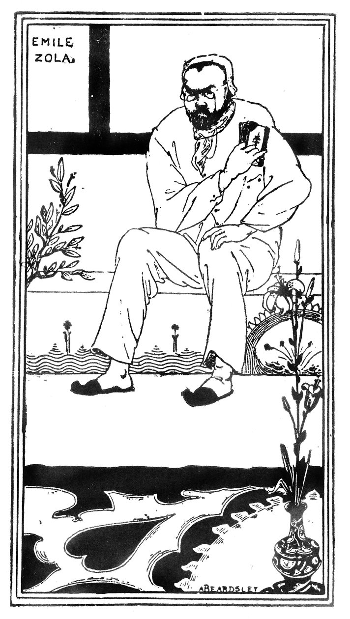 Emile Zola, 1893 88@Zola (1840-1902) francouzský spisovatel a romanopisec; ilustrace z časopisu 