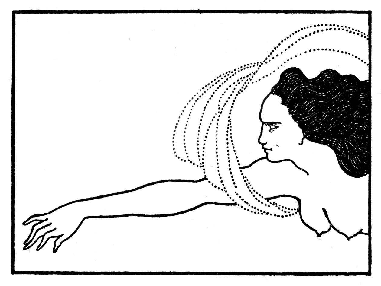 Flossshilde, ilustrace pro Das Rheingold, publikovaná v časopise 