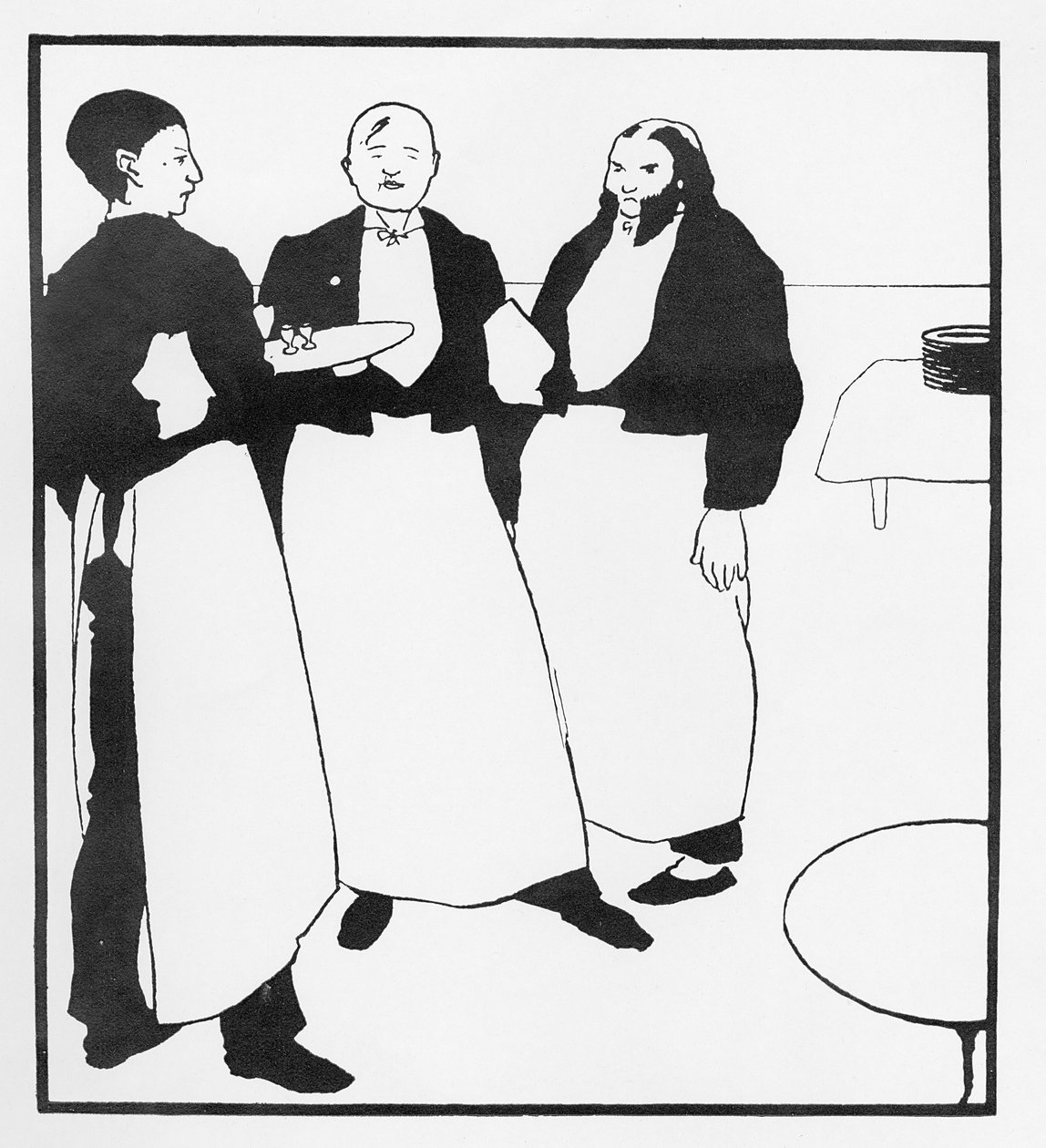 Garcons de Cafe, ilustrační forma 