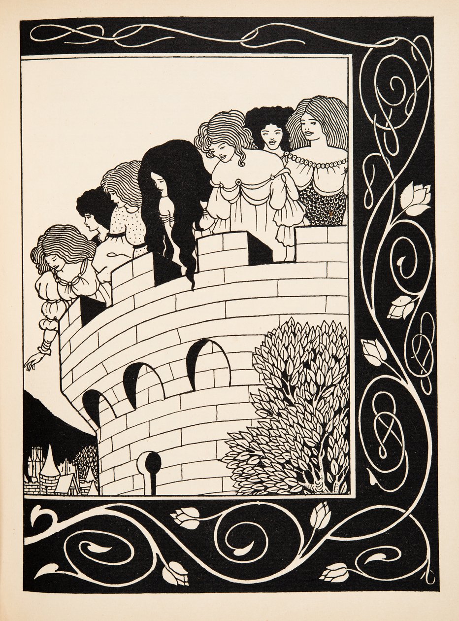Jak by ďábel v ženské podobě pokoušel sira Borse od Aubrey Beardsley