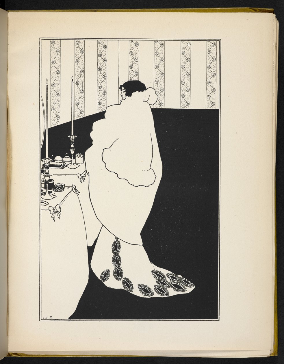 Ilustrace zobrazující ženu od Aubrey Beardsley