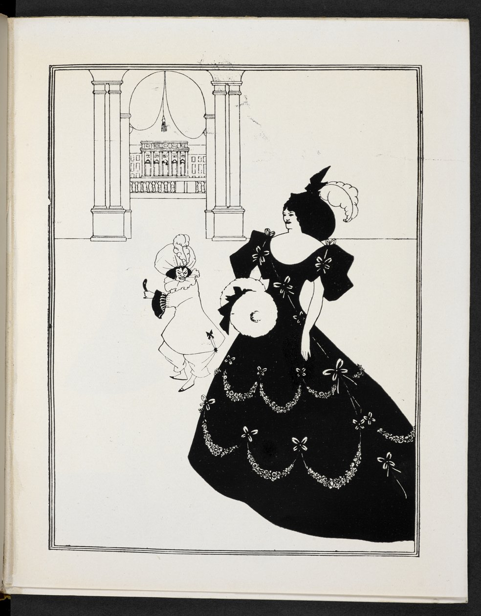 Ilustrace zobrazující dvě postavy od Aubrey Beardsley