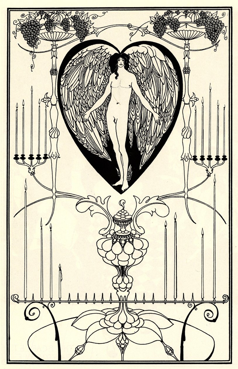 Ilustrace pro Zrcadlo lásky od Marc-André Raffalovich, 1895 od Aubrey Beardsley