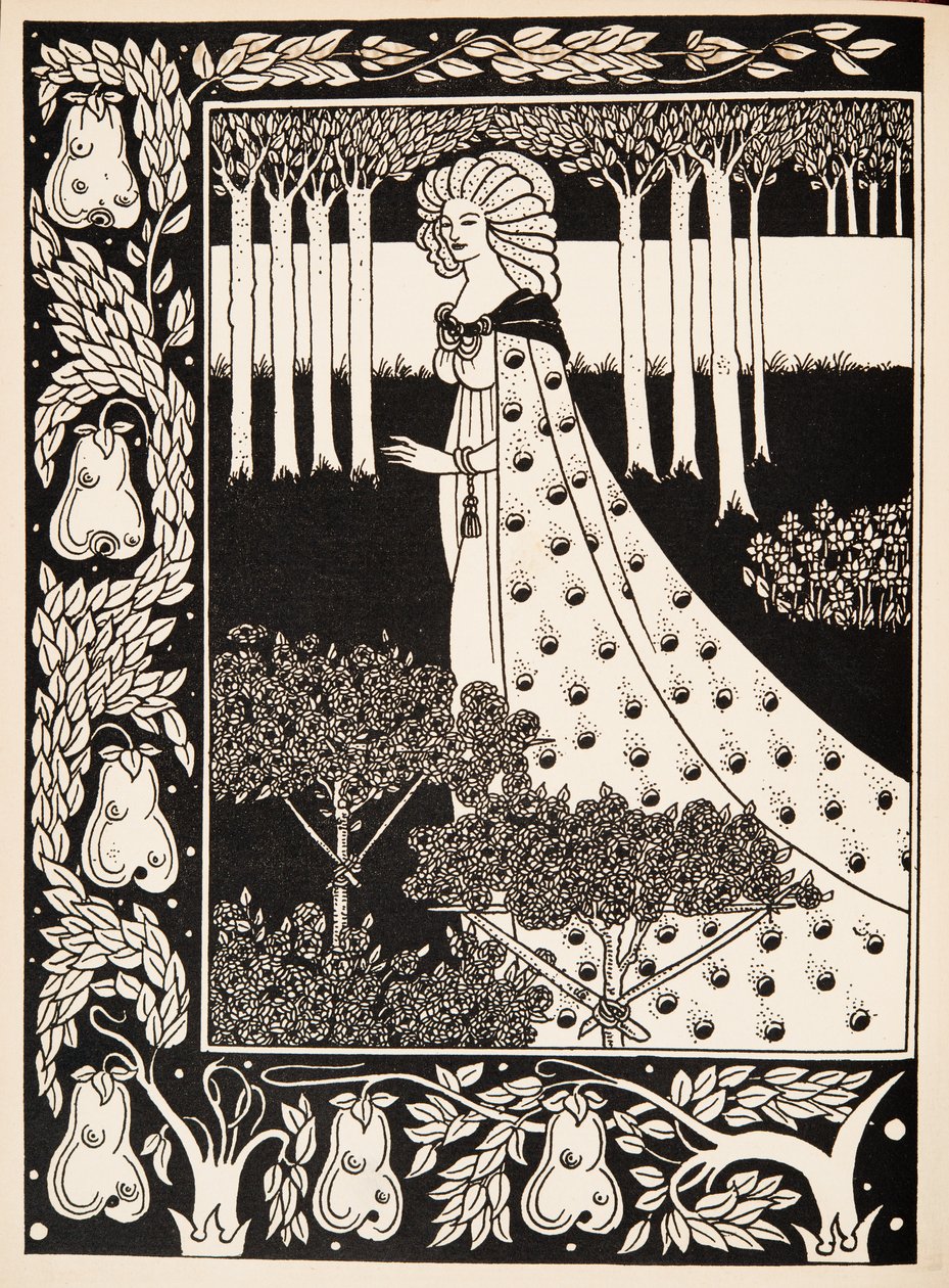 La Beale Isoud v Joyous Gard od Aubrey Beardsley