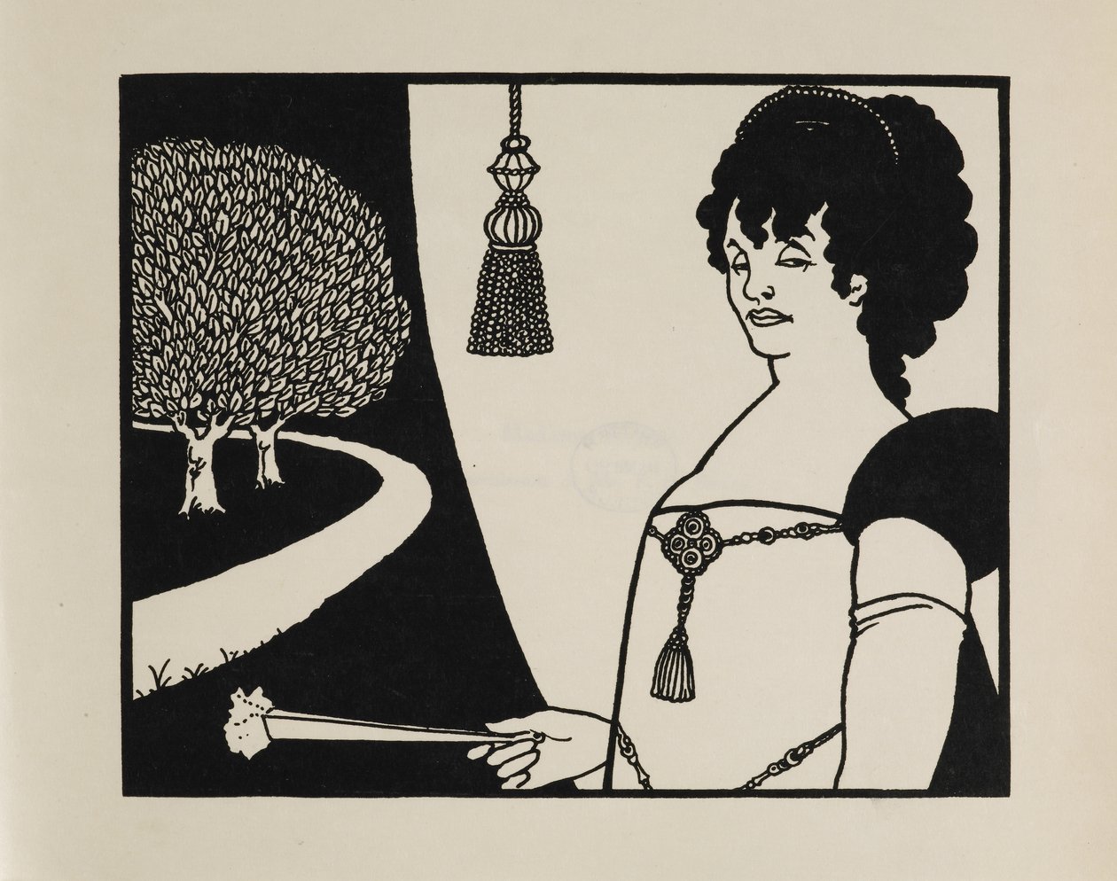 Madame Rejane, z Knihy padesáti kreseb od Aubrey Beardsley