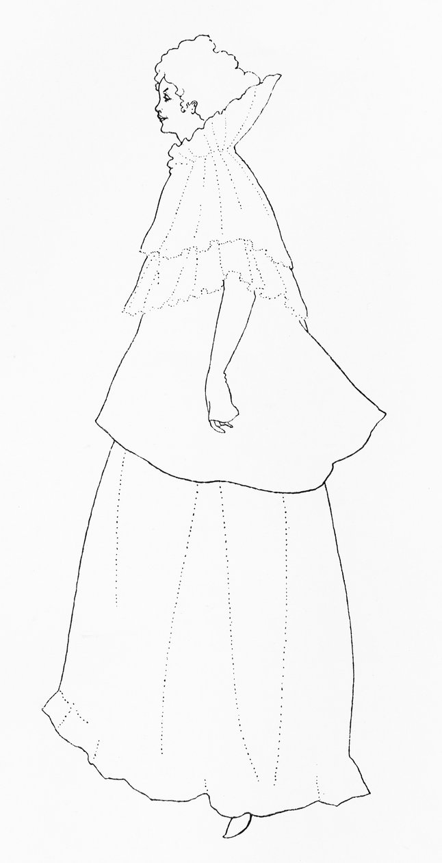 Madame Rejane, ilustrace ze „Žluté knihy“, 1894 od Aubrey Beardsley