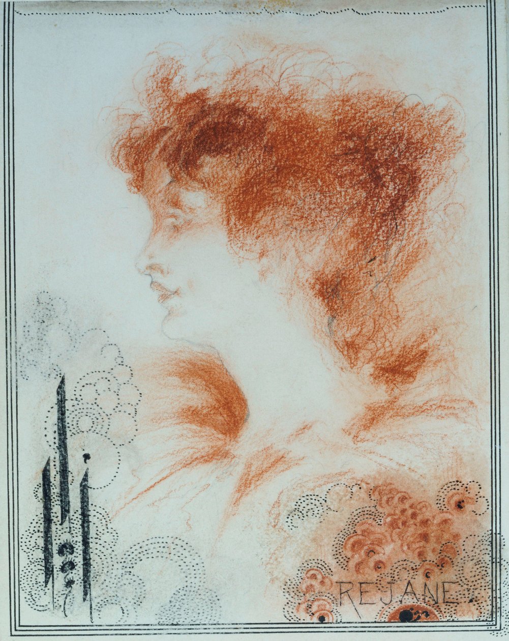 Rejane, 1894 od Aubrey Beardsley
