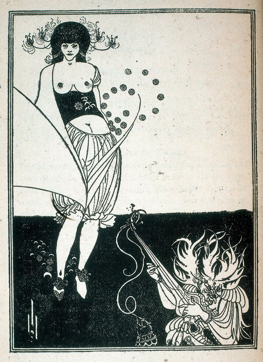 Salome, ilustrace divadelního představení pro Oscara Wilda od Aubrey Beardsley