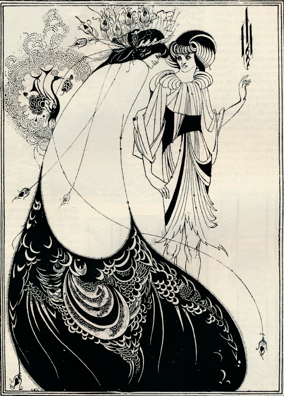 Paví dívka, 1893 od Aubrey Beardsley
