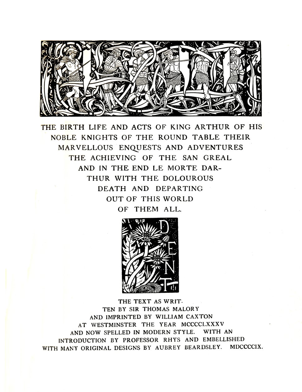 Titulní stránku navrhl Aubrey Beardsley pro pány J. M. Dent and Sons Ltd, 1909, 1914. od Aubrey Beardsley
