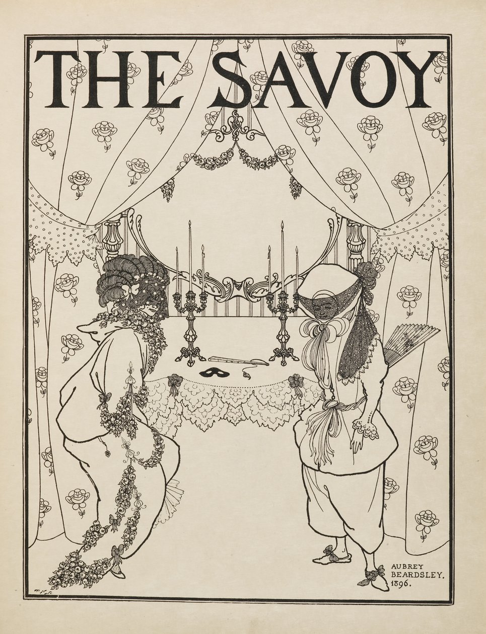 Titulní strana pro číslo 1 "The Savoy" z knihy padesáti kreseb od Aubrey Beardsley