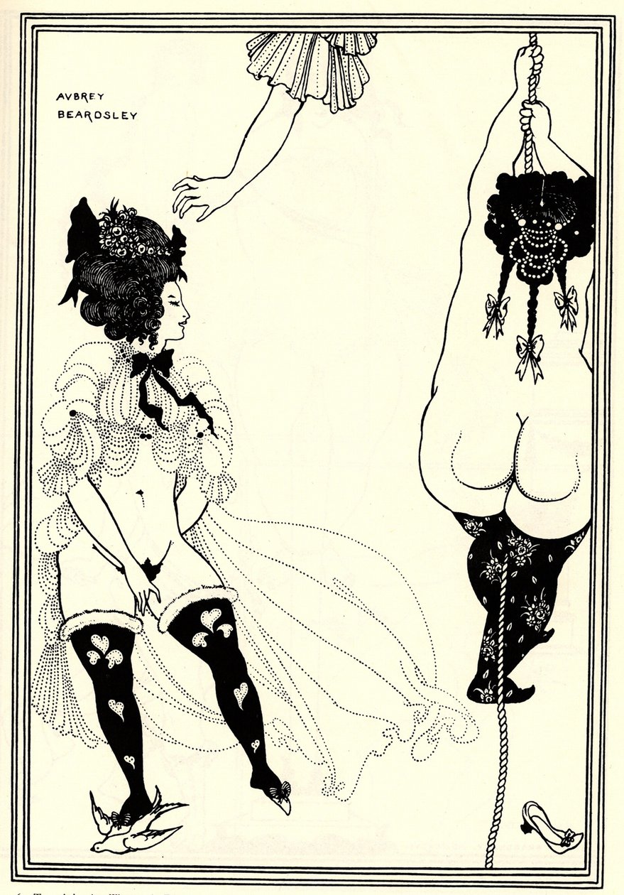 Dvě athénské ženy v nouzi. Ilustrace k Lysistrata of Aristophanes, 1896 od Aubrey Beardsley