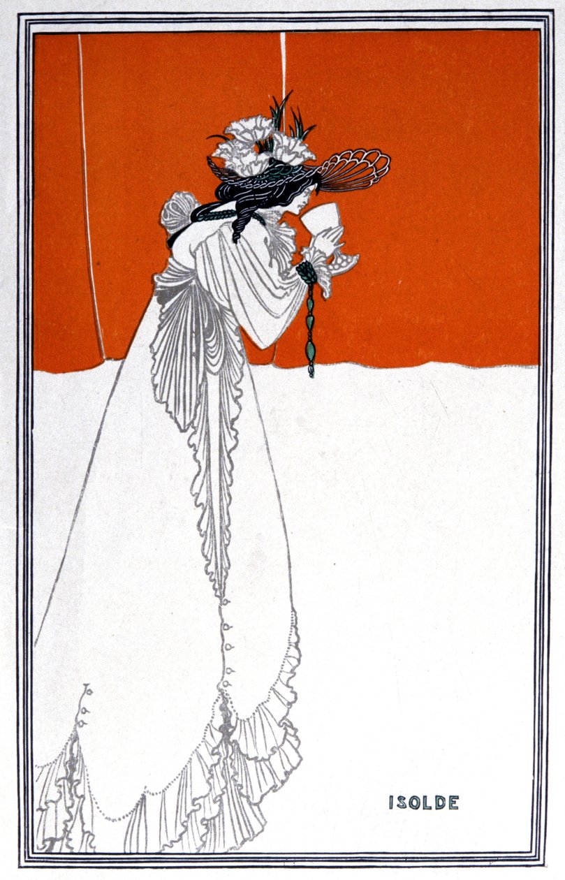 Yseult pití Philtre, Anglie, kolem roku 1900 od Aubrey Beardsley