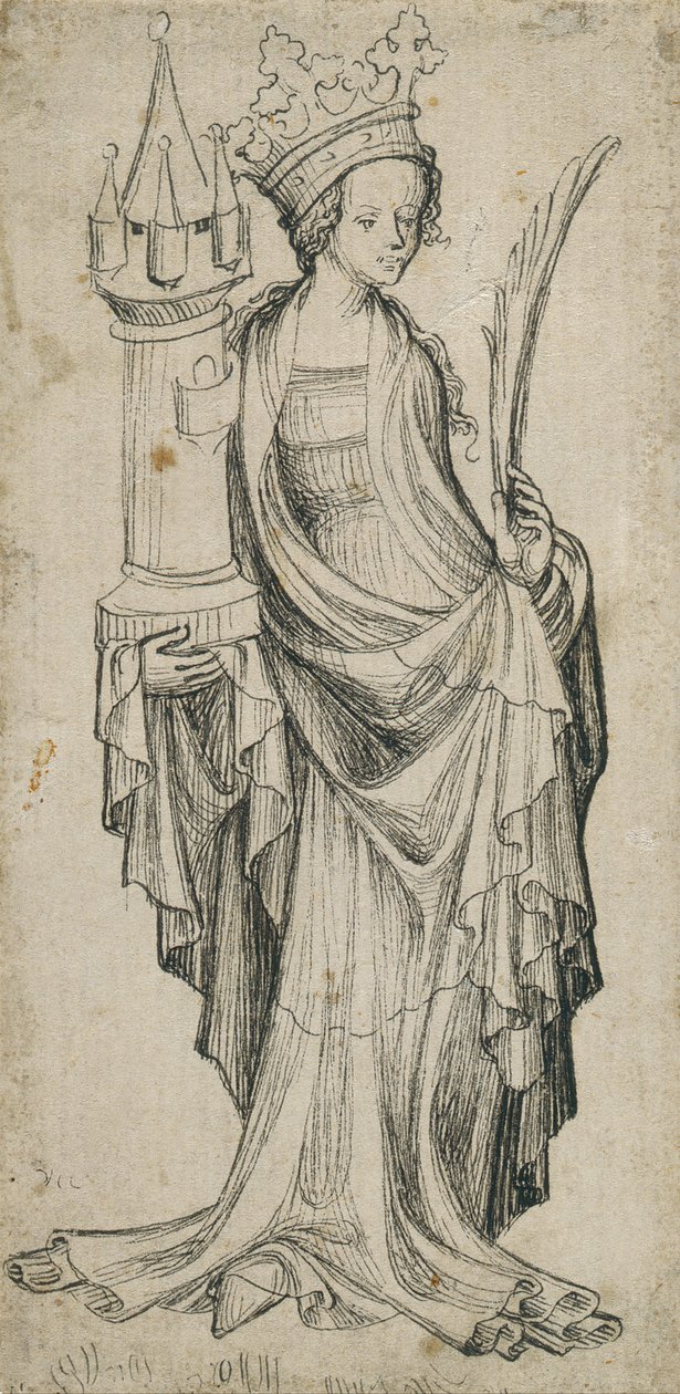 Svatá Barbora od Augsburger Meister
