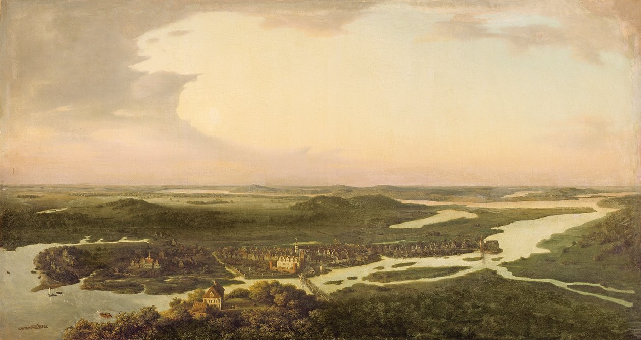 Pohled na Postupim v 17. století, 1851 od August Kopisch