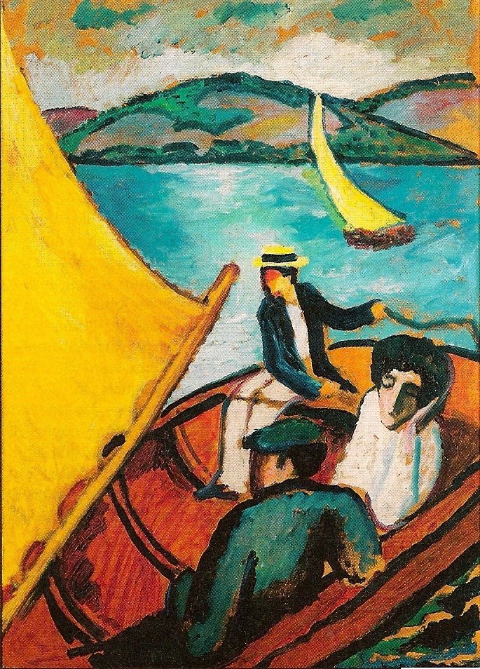 Plachetnice na Tegernsee od August Macke