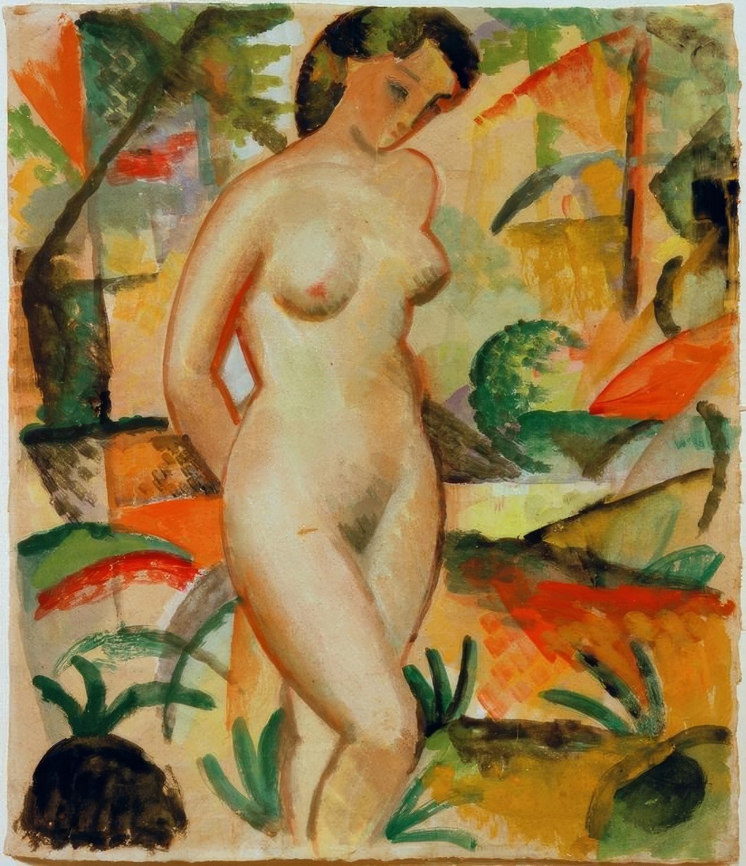 Nahá, stojící od August Macke