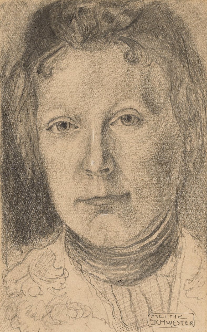 Portrét Ottilie Macke („Moje sestra“) od August Macke