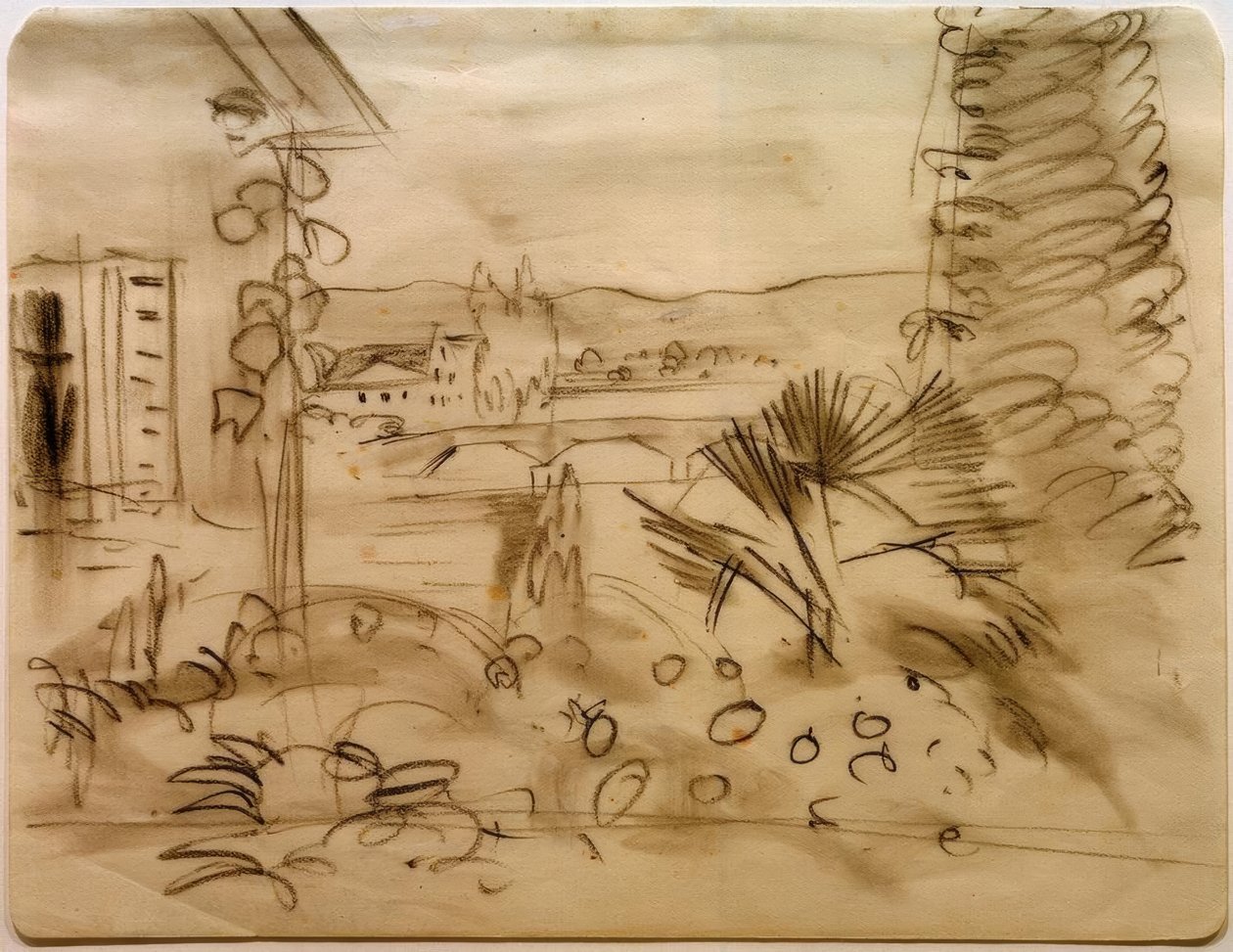 Zahradní dům v údolí Rhôny od August Macke