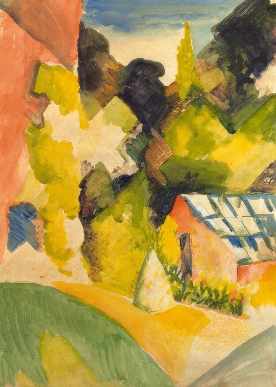 Skleník v parku Oberhofen od August Macke