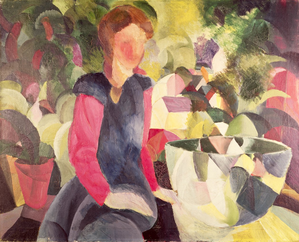 Dívka s miskou na ryby, 20. století od August Macke