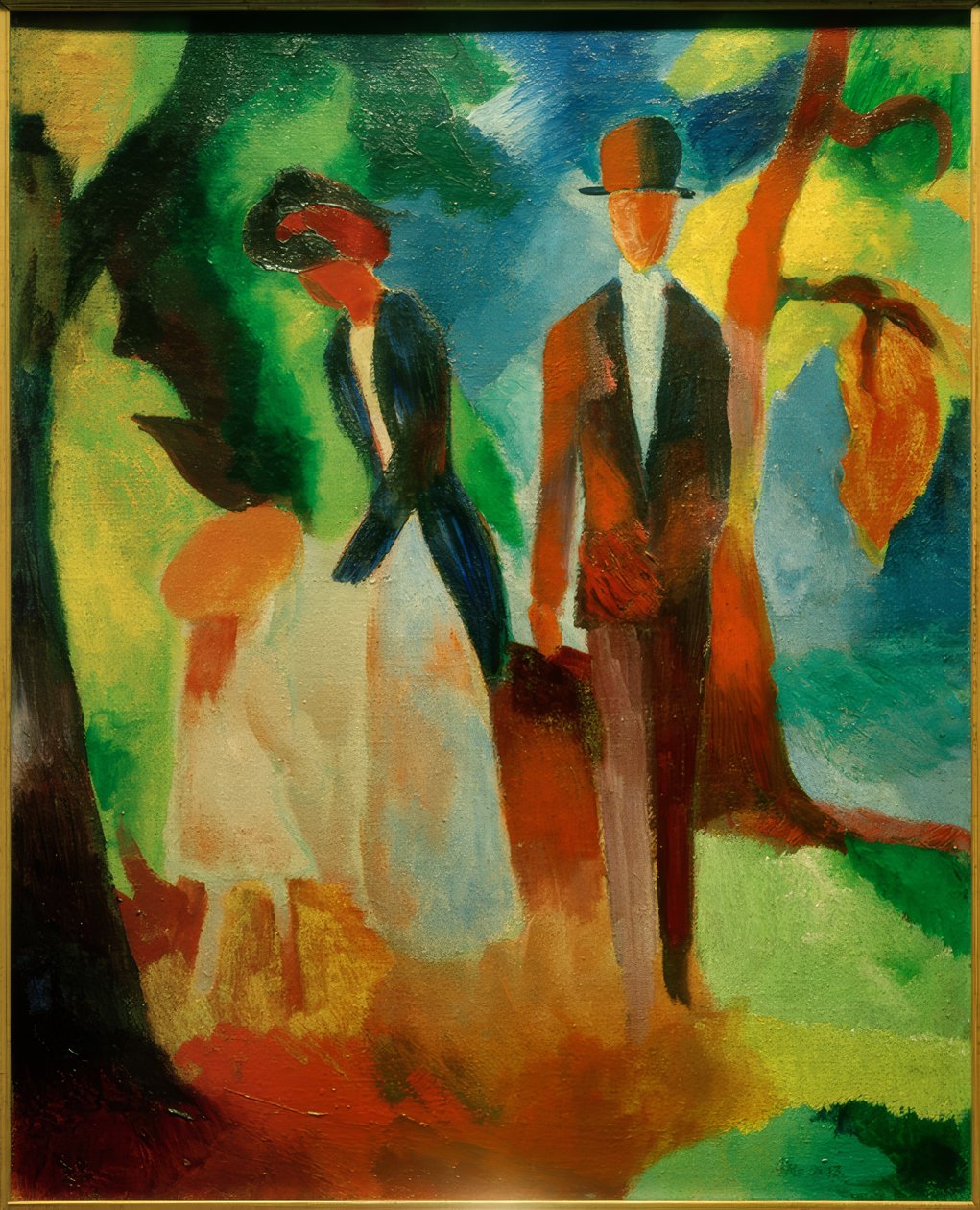 Lidé u modrého jezera od August Macke