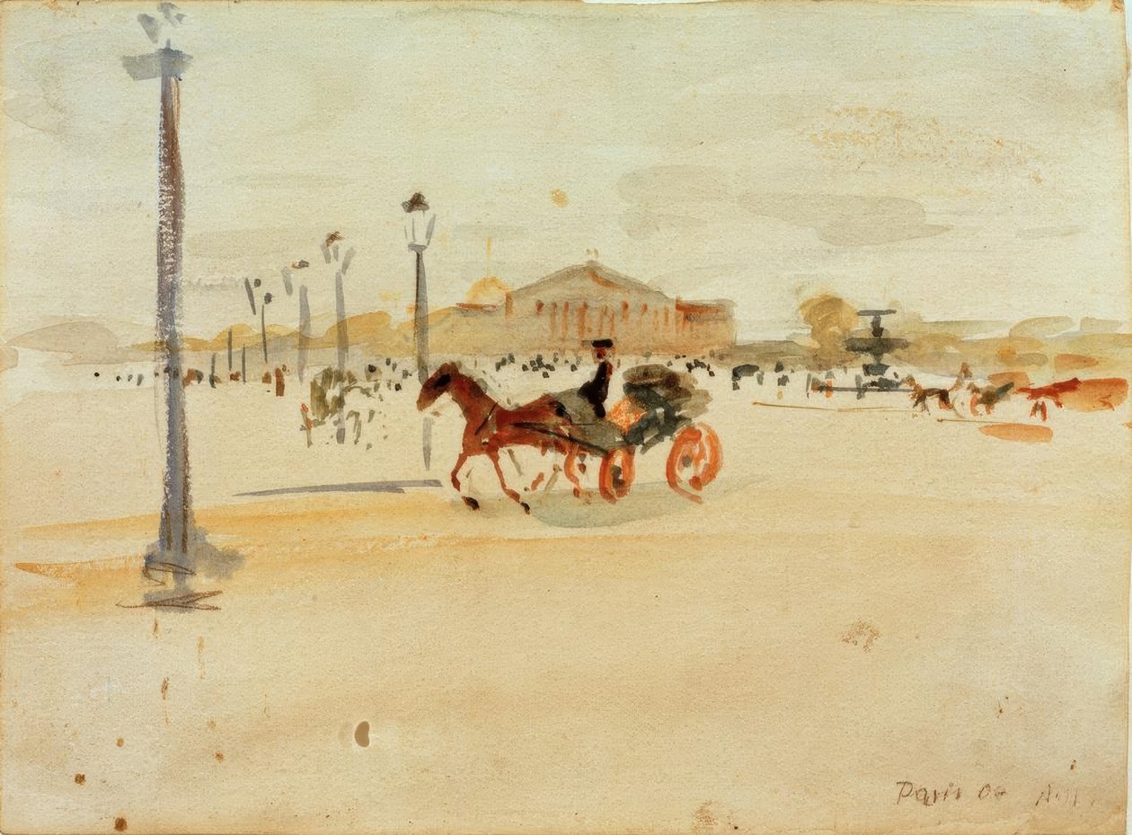 Place de la Concorde v Paříži od August Macke