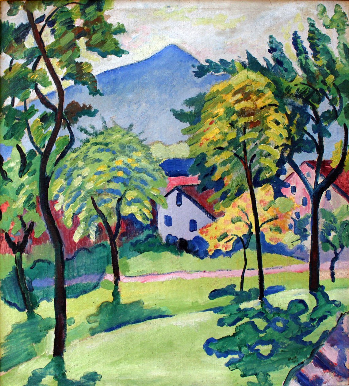 Krajina Tegernsee od August Macke