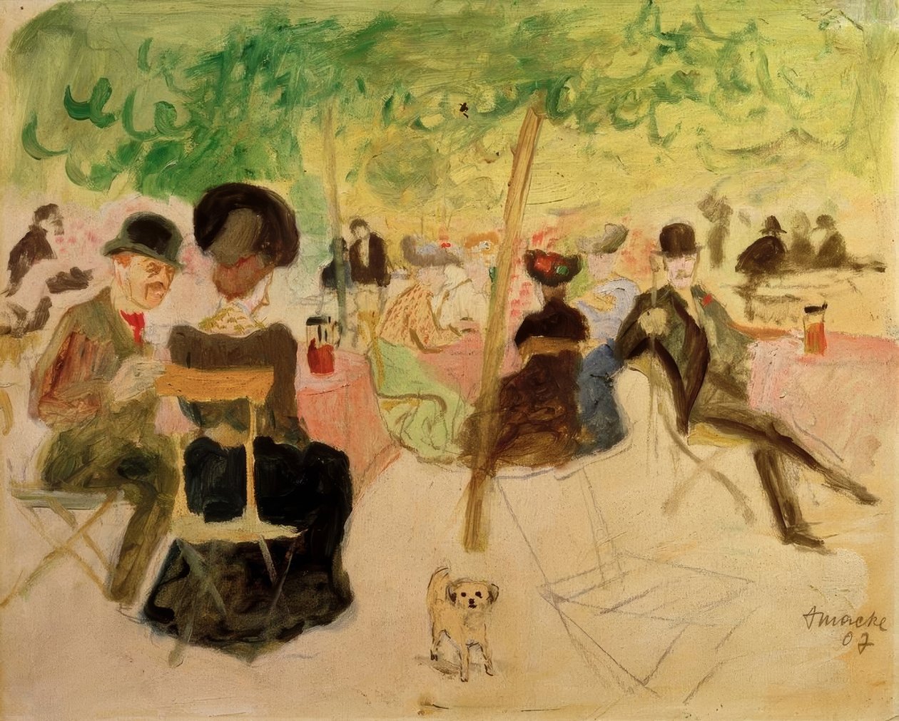 Zahrada hospody od August Macke