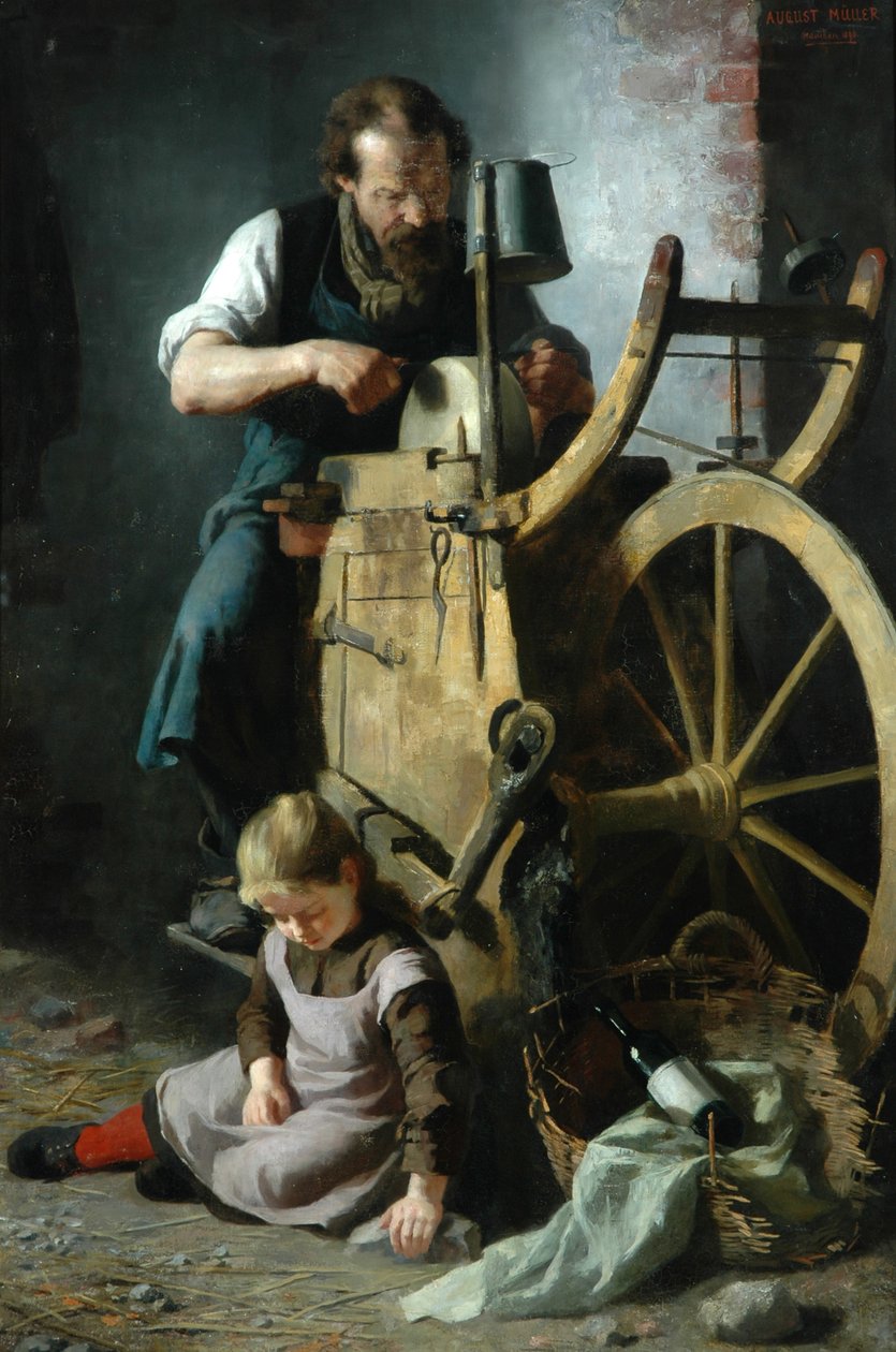 Bruska na nože, 1890 od August Muller
