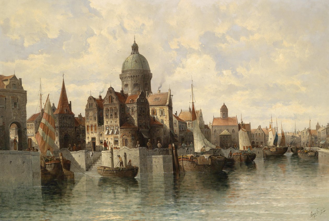 Pohled na Amsterdam od August von Siegen