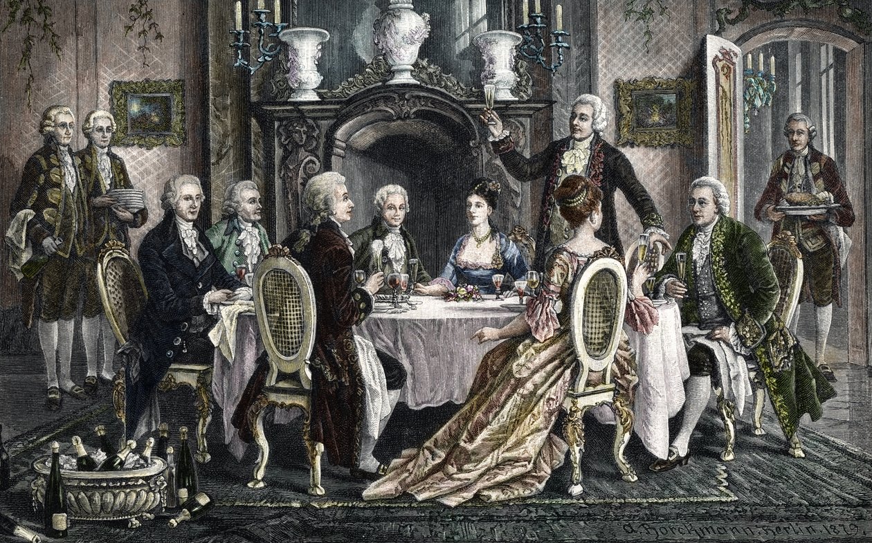 Večeře v domě Emanuela Schikanedera pro Wolfganga Amadea Mozarta od August (after) Borckmann