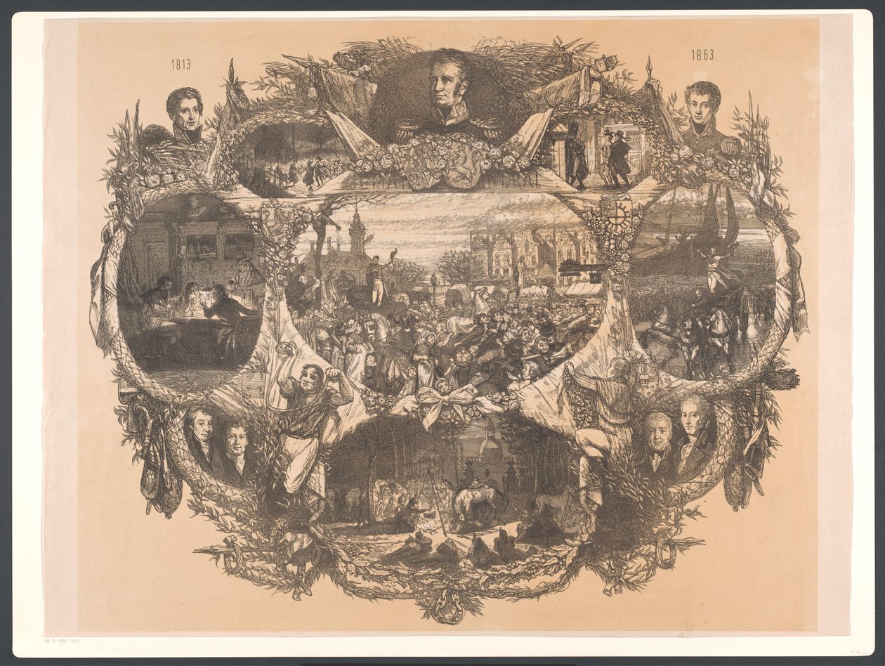 Pamětní deska připomínající listopadové slavnosti v roce 1863 od August Allebe