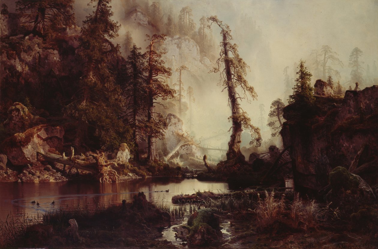 Černé jezero od August Cappelen