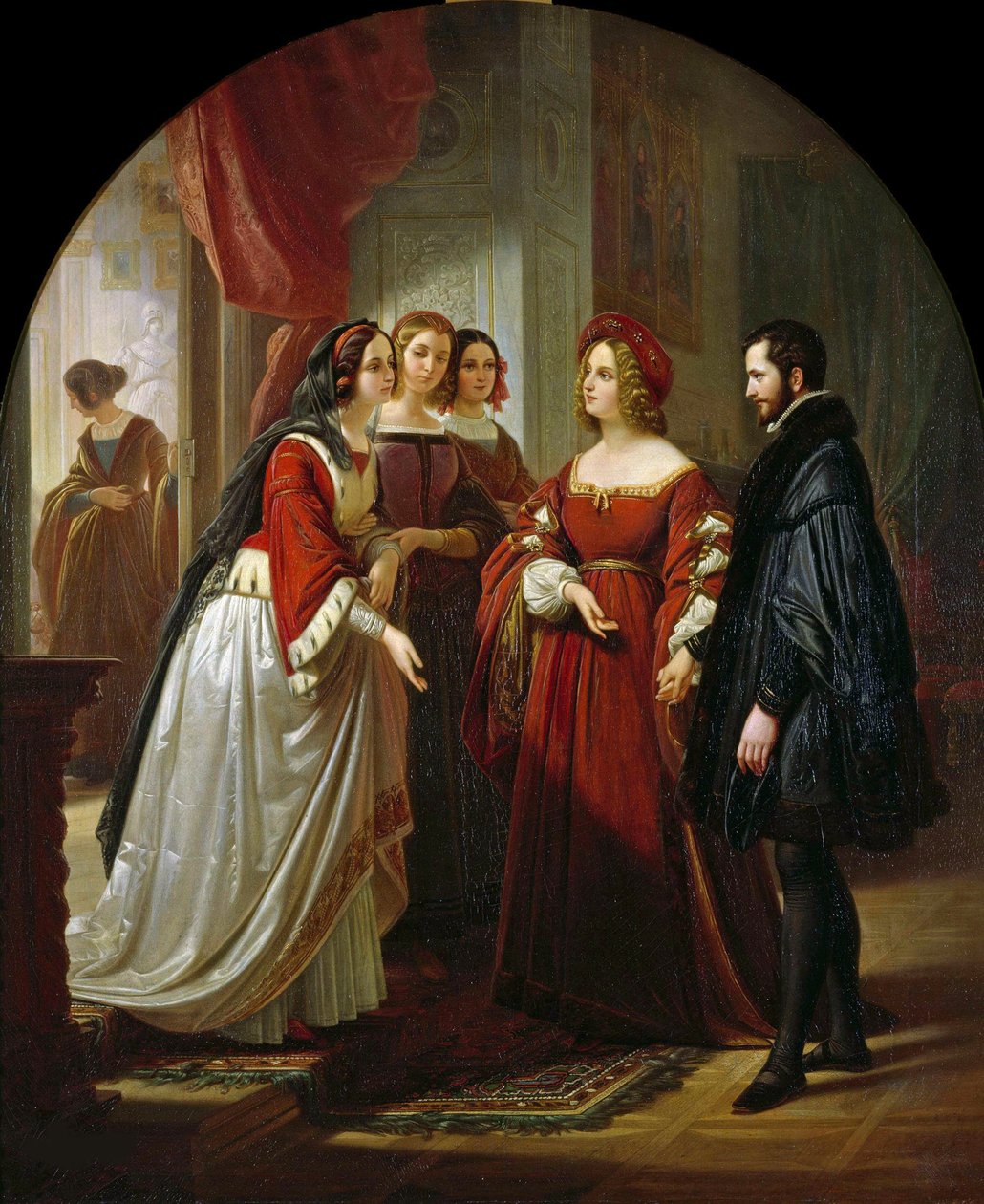 Tasso před Eleonorou dEste, 1839. od August Ferdinand Hopfgarten