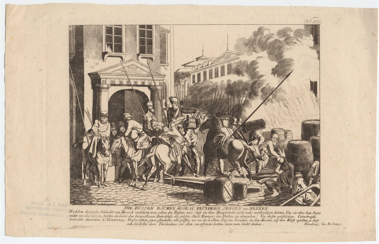 Evakuace Moskvy Rusy od August Friedrich Andreas Campe