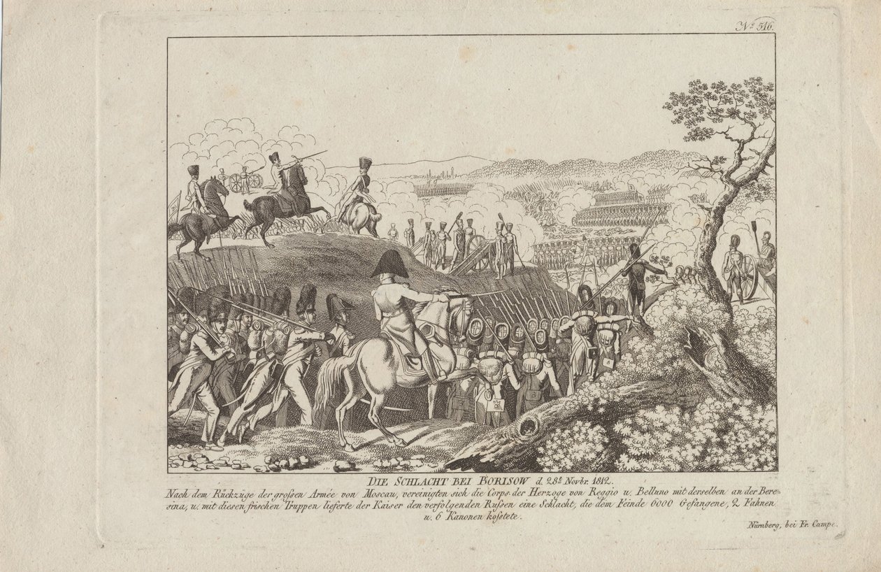 Bitva u Borisova 28. listopadu 1812 od August Friedrich Andreas Campe