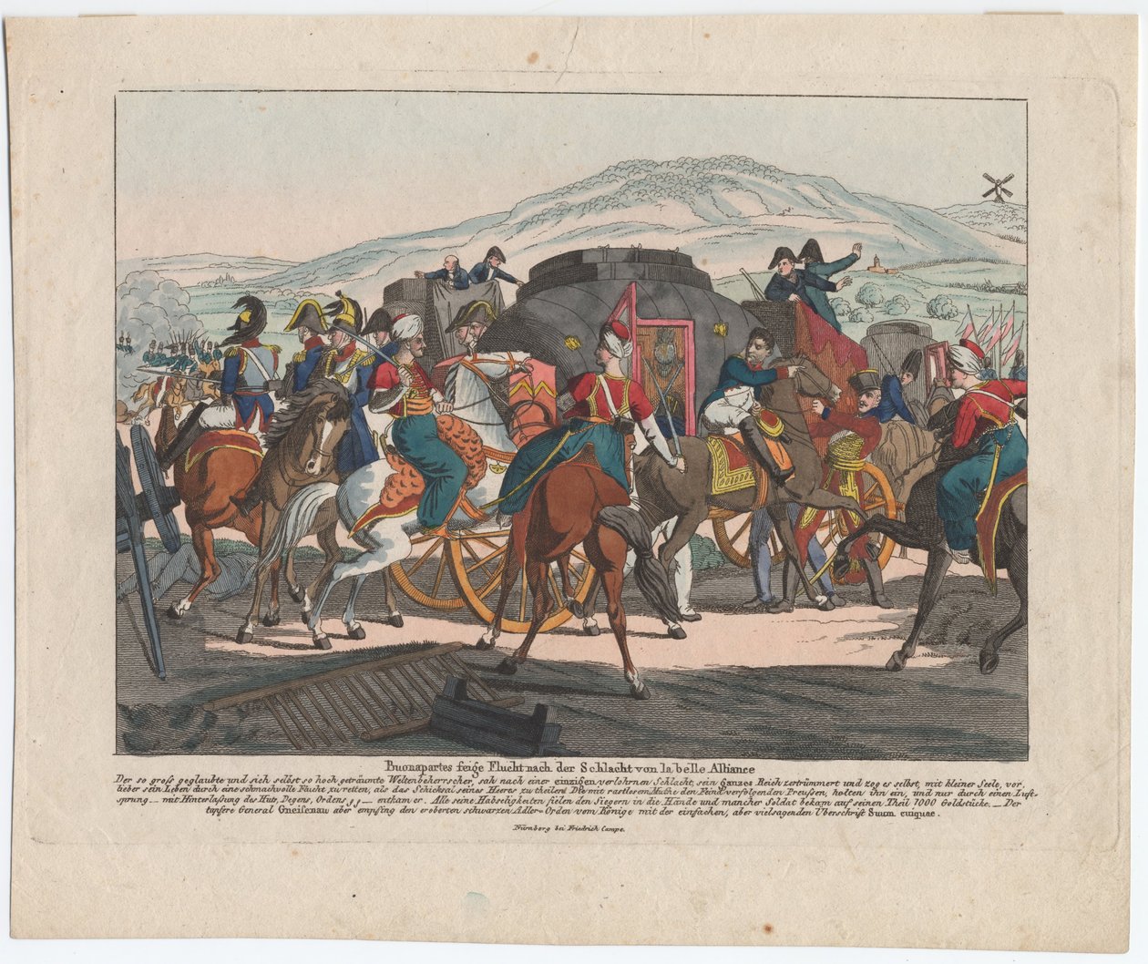 Napoleonův let po bitvě u Waterloo od August Friedrich Andreas Campe
